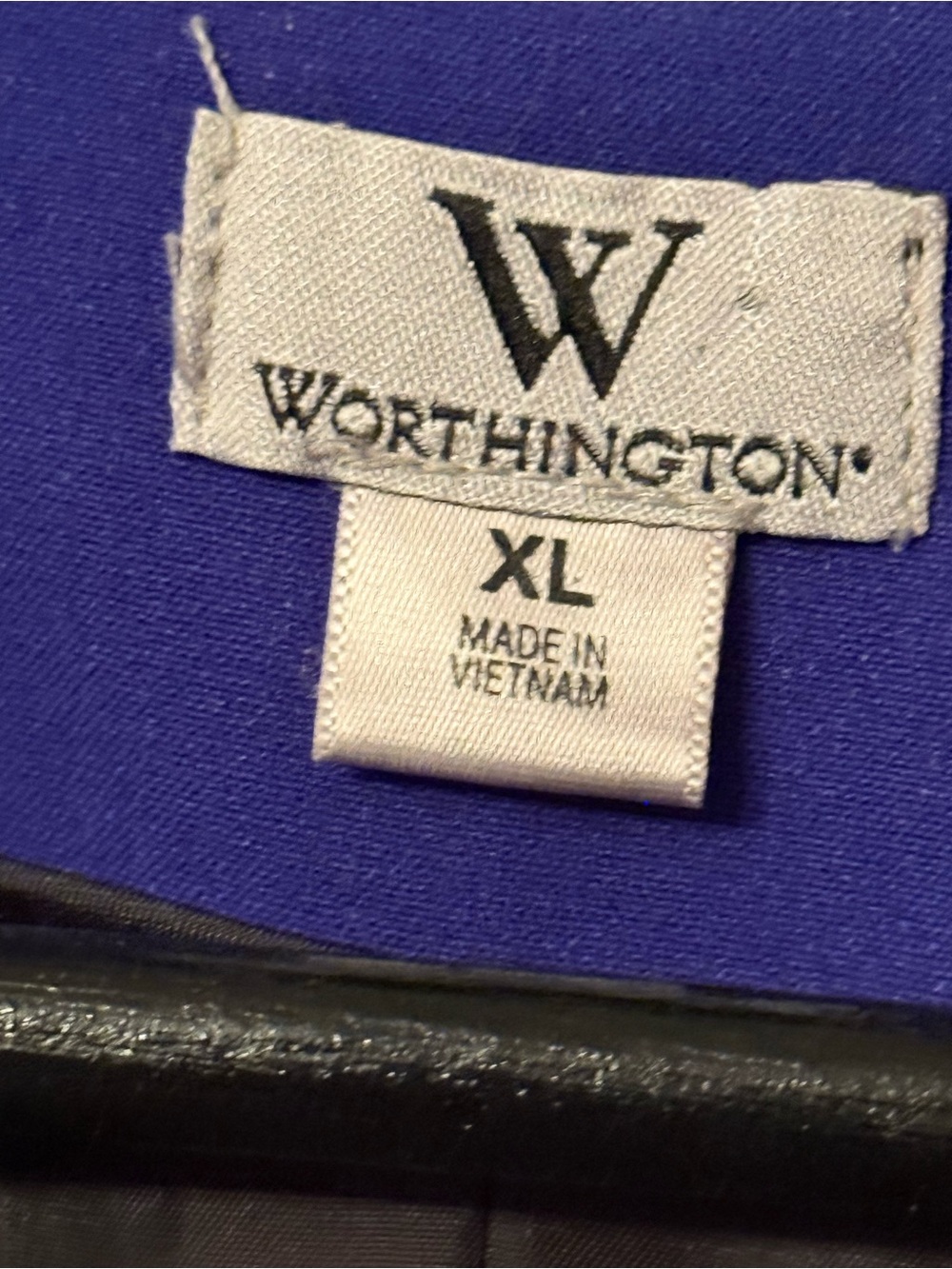 Worthington Royal Blue Ruched Sleeve Blazer XL - Picture 2 of 5